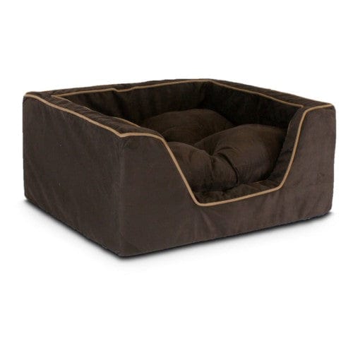 Snoozer SN-21493 Luxury Square Dog Pet Bed - Extra Large-Hot Fudge-Café (27.5 W x 23.5 D x 12 H)