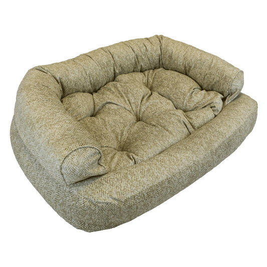 Snoozer Luxury Overstuffed Pet Dog Sofa Palmer Indigo Small (14 D x 19 W x 8 H)