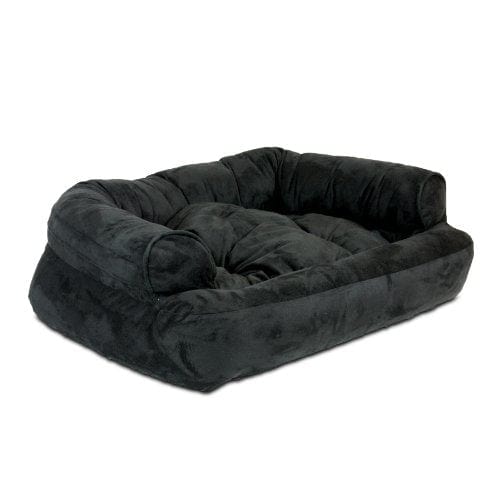 Snoozer Overstuffed Dog Sofa - Large - Black (20 L x 26 W x 11 H)