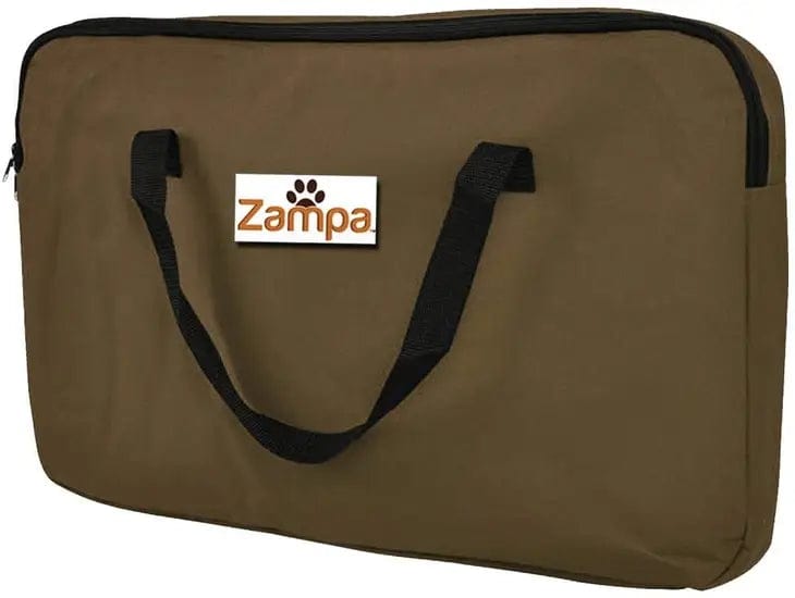 Zampa Pets Portable Foldable Playpen Exercise Pen Kennel Case Large - Brown