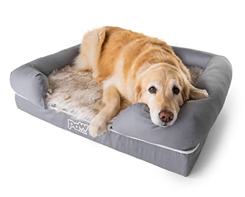 PAW BRANDS Pup Lounge Memory Foam Bolster Bed & Topper XX-Large