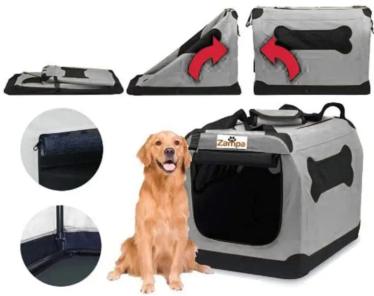 Zampa Pets Portable Pet Dog Crate - 2X-Large