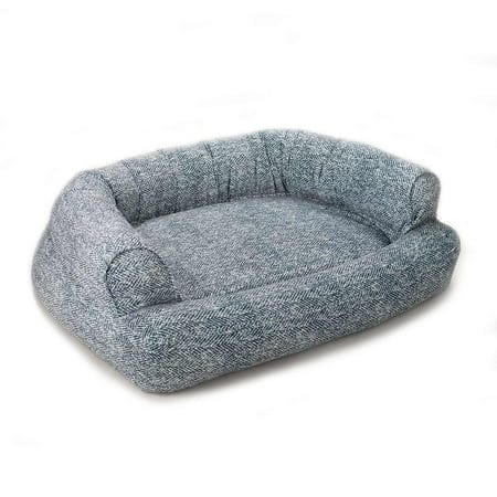 Snoozer Luxury Sleeper Dog Sofa - XL - Palmer Indigo (24 L x 34 W x 13 H)