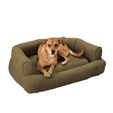 Snoozer Luxury Sleeper Dog Sofa - XL - Olive (24 L x 34 W x 13 H)