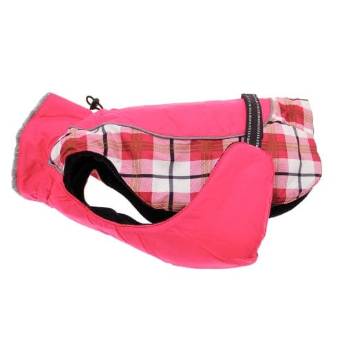Alpine All-Weather Dog Coat - Raspberry Plaid X-Small to 5X-Large