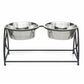 Butterfly Double Elevated Dog Feeder - Large