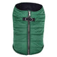 Zip-up Dog Puffer Vest - Dark Green X-Small to X-Large