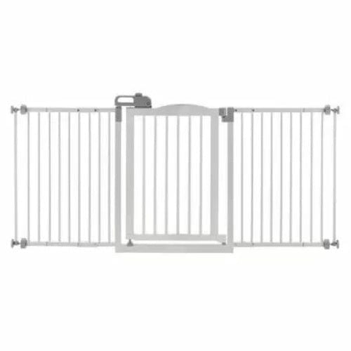 Richell One-Touch Wide Pressure Mounted Pet Gate II White 32.1" - 62.8" x 2" x 3
