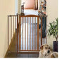 Richell One-touch Tall And Wide Pressure Mounted Pet Gate Ii Brown 32.1" - 62.8"