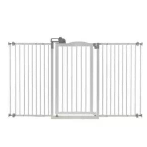 Richell One-Touch Pressure Mounted Pet Gate White 32.1-62.8 L x 2 W x 38.4 H