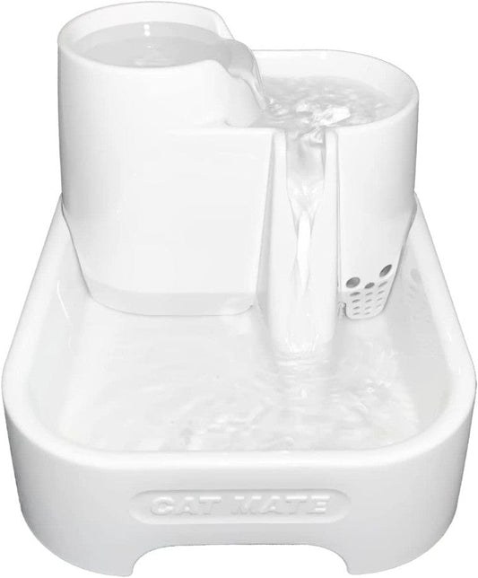 Cat Mate Pet Fountain with Three Drinking Tiers for Cats and Small Dogs Media 1 of 5