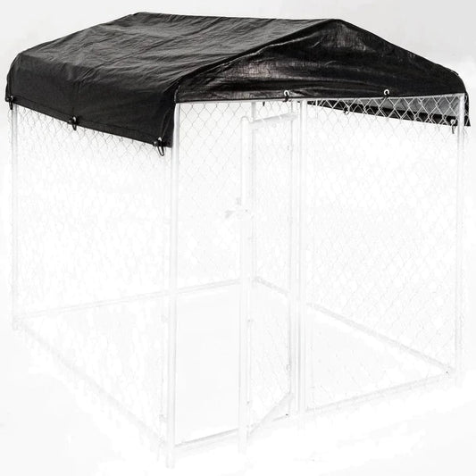 Lucky Dog Weather Guard Kennel Cover with Frame, 10' L X 10' W, X-Large, Black