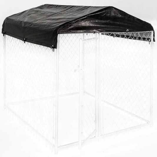 Lucky Dog® Standard Kennel Cover & Roof Frame for Dog Kennels- 5'W x 10'L - CL 00301