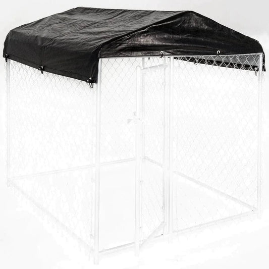 Lucky Dog® Standard Kennel Cover & Roof Frame for Dog Kennels- 5'Wx15'L - CL 00302