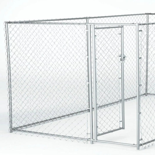 Lucky Dog Galvanized Chain Link w/PC Frame Kit in a Box 10'L x 5'W x 4'H