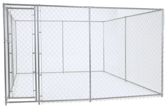 Lucky Dog Galvanized Chain Link w/PC Frame Kit in a Box 15'L x 5'W x 6'H