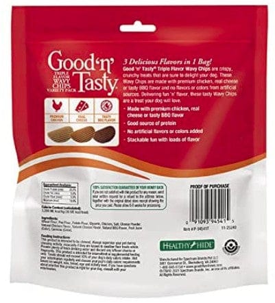 Healthy Hide Good n Tasty Triple Flavor Wavy Chips Variety Pack for Dogs