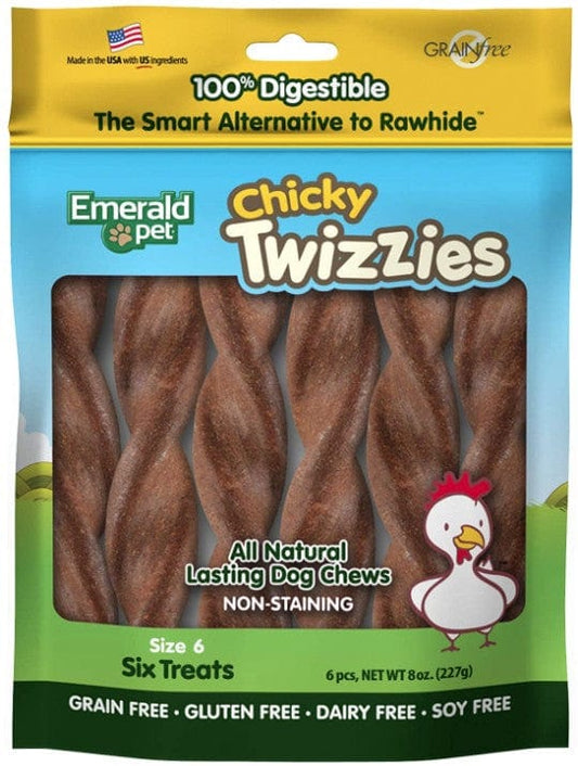 Emerald Pet Chicky Twizzies Natural Dog Chews Media 1 of 8