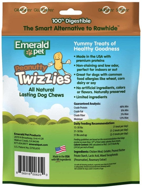 Emerald Pet Peanutty Twizzies Natural Dog Chews Media 2 of 12