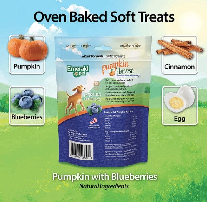 Emerald Pet Pumpkin Harvest Oven Baked Dog Treats with Blueberry Media 6 of 9