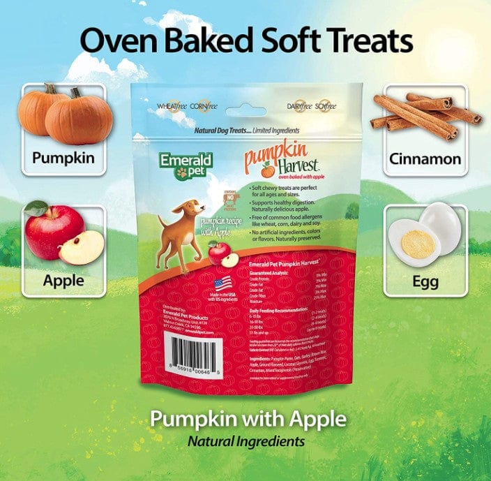 Emerald Pet Pumpkin Harvest Oven Baked Dog Treats with Apple Media 6 of 9