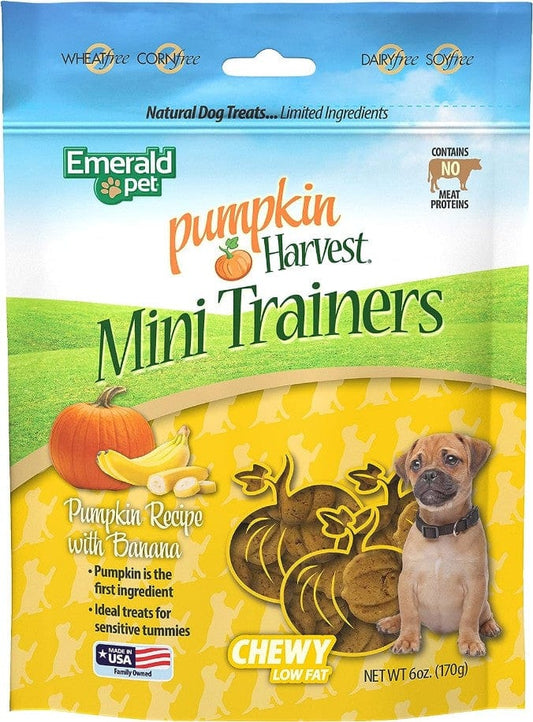 Emerald Pet Pumpkin Harvest Mini Trainers with Banana Chewy Dog Treats Media 1 of 4