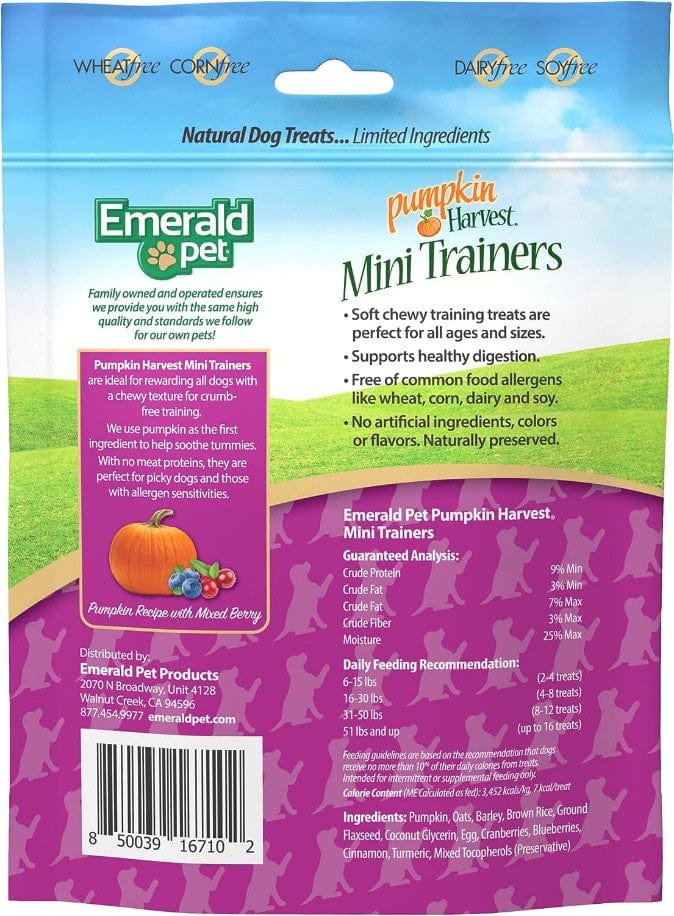 Emerald Pet Pumpkin Harvest Mini Trainers with Mixed Berries Chewy Dog Treats Media 2 of 4
