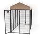 Lucky Dog Stay Series 4 x 8 x 6 Foot Khaki Roofed Steel Frame Villa Dog Kennel