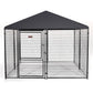 Lucky Dog STAY Series 10 x 10 x 6 Foot Roofed Steel Frame Villa Dog Kennel
