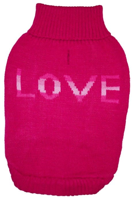 Fashion Pet True Love Dog Sweater Pink Media 1 of 2