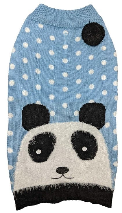 Fashion Pet Panda Dog Sweater Blue Media 1 of 2