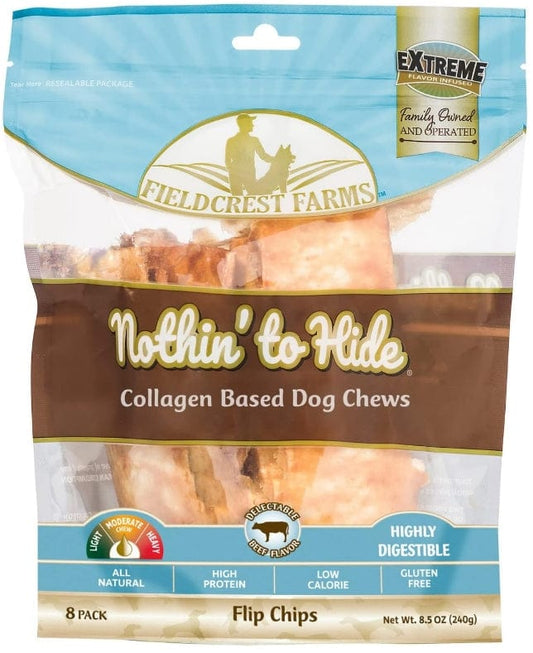 Fieldcrest Farms Nothin to Hide Beef Flip Chips Dog Chews Media 1 of 15