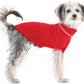 Fashion Pet Classic Cable Knit Dog Sweaters Red