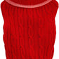 Fashion Pet Classic Cable Knit Dog Sweaters Red