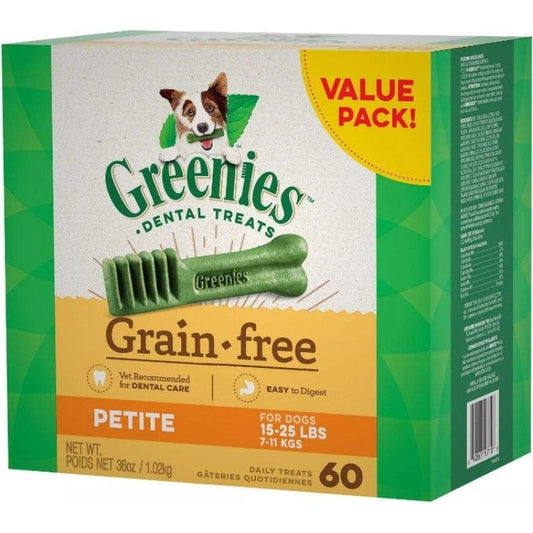 Greenies 36 Oz Grain free Petite Dental Chew For Dogs Pack Of 60 Treats