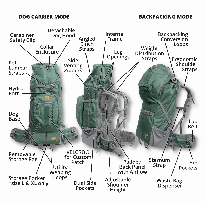 K9 Sport Sack Big Dog Carrier & Backpacking Pack