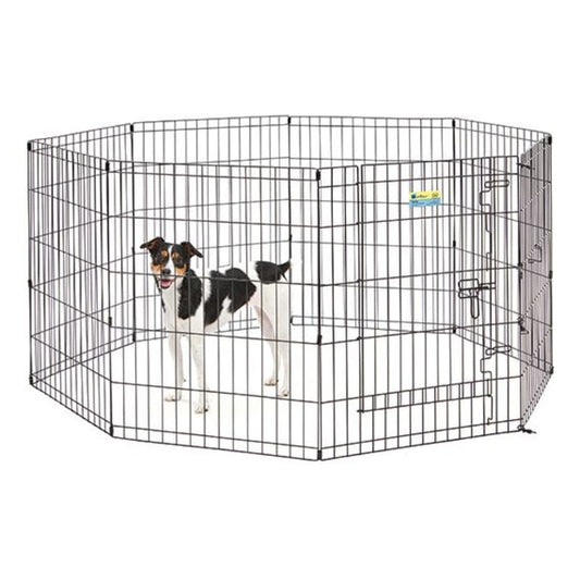 Midwest Black Contour Exercise Pen for Dogs, 30" H, Small