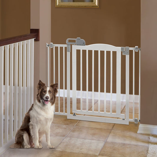 Richell One-Touch Pressure Pet Gate II White 32.1" - 36.4" x 2" x 30.5"