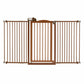 Richell One-touch Tall And Wide Pressure Mounted Pet Gate Ii Brown 32.1" - 62.8"